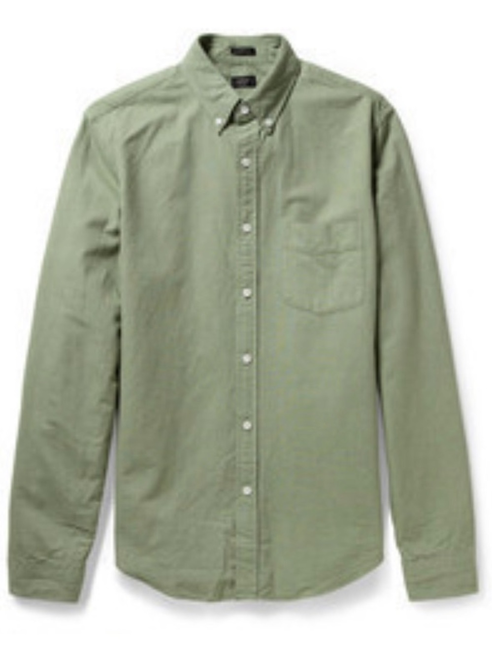Men's Button-Down Olive Green Shirt